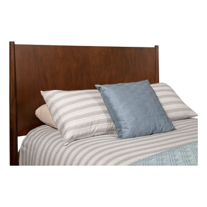 Flynn Panel Bed in Rich Walnut with Sculpted Slat Headboard – view 10