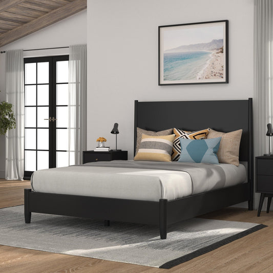 Black Flynn Platform Bed for Modern Sleeping Spaces