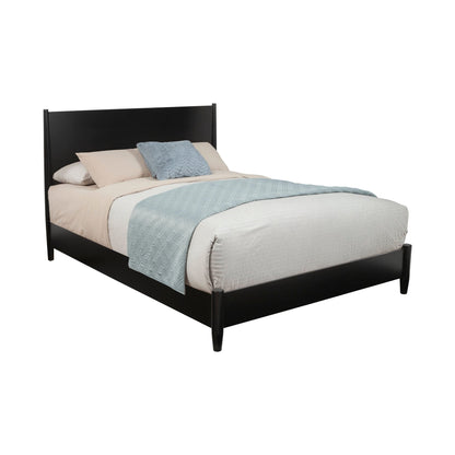 Flynn Low-Profile Platform Bed in Matte Black with Tapered Legs – view 5