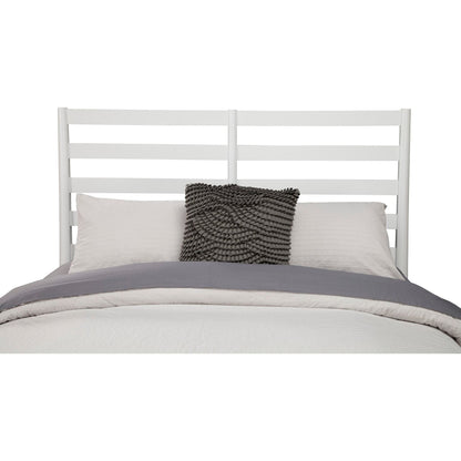 Flynn Retro Bed in Matte White Solid Mahogany, Mid-Century – view 7