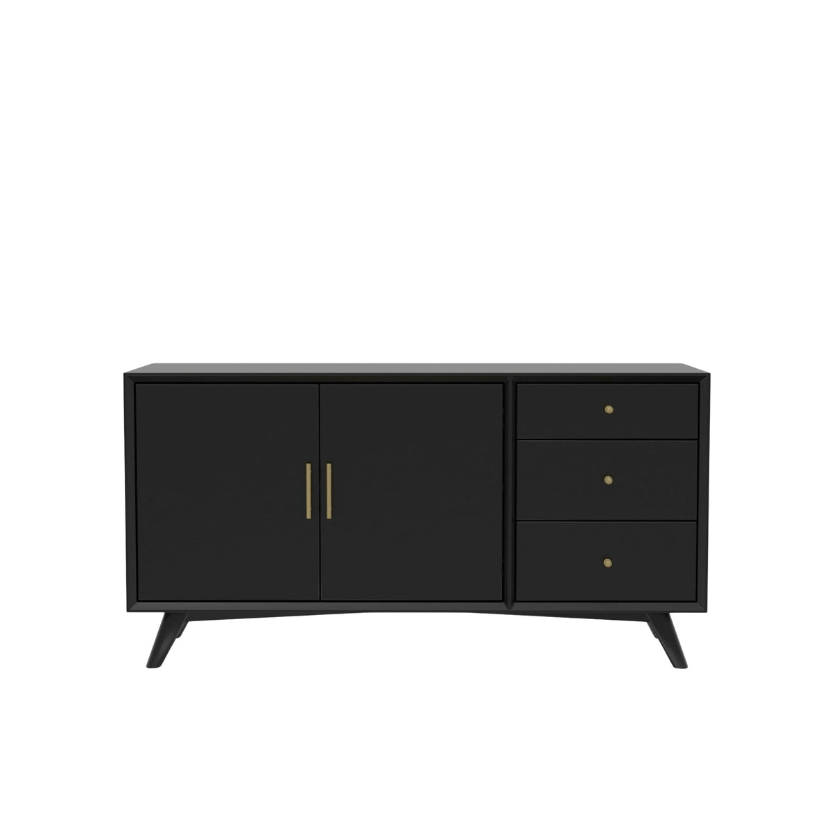 Flynn Mid-Century Modern Sideboard, Matte Black – view 2