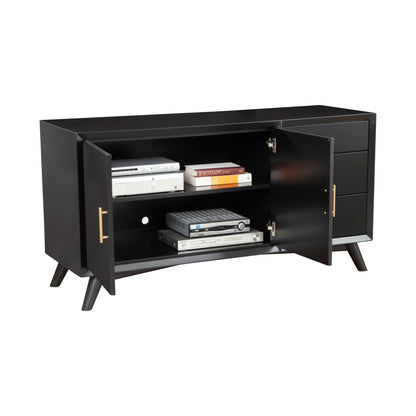 Flynn Mid-Century Modern Sideboard, Matte Black – view 8