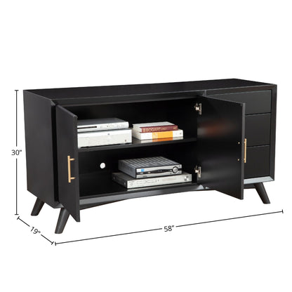 Flynn Mid-Century Modern Sideboard, Matte Black – view 13