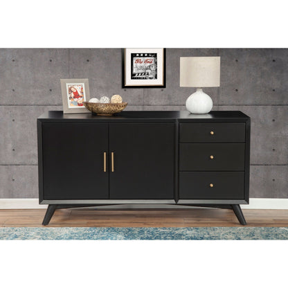 Flynn Mid-Century Modern Sideboard, Matte Black – view 4