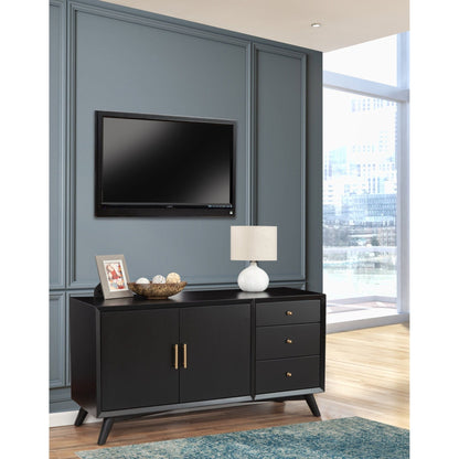 Flynn Mid-Century Modern Sideboard, Matte Black – view 6
