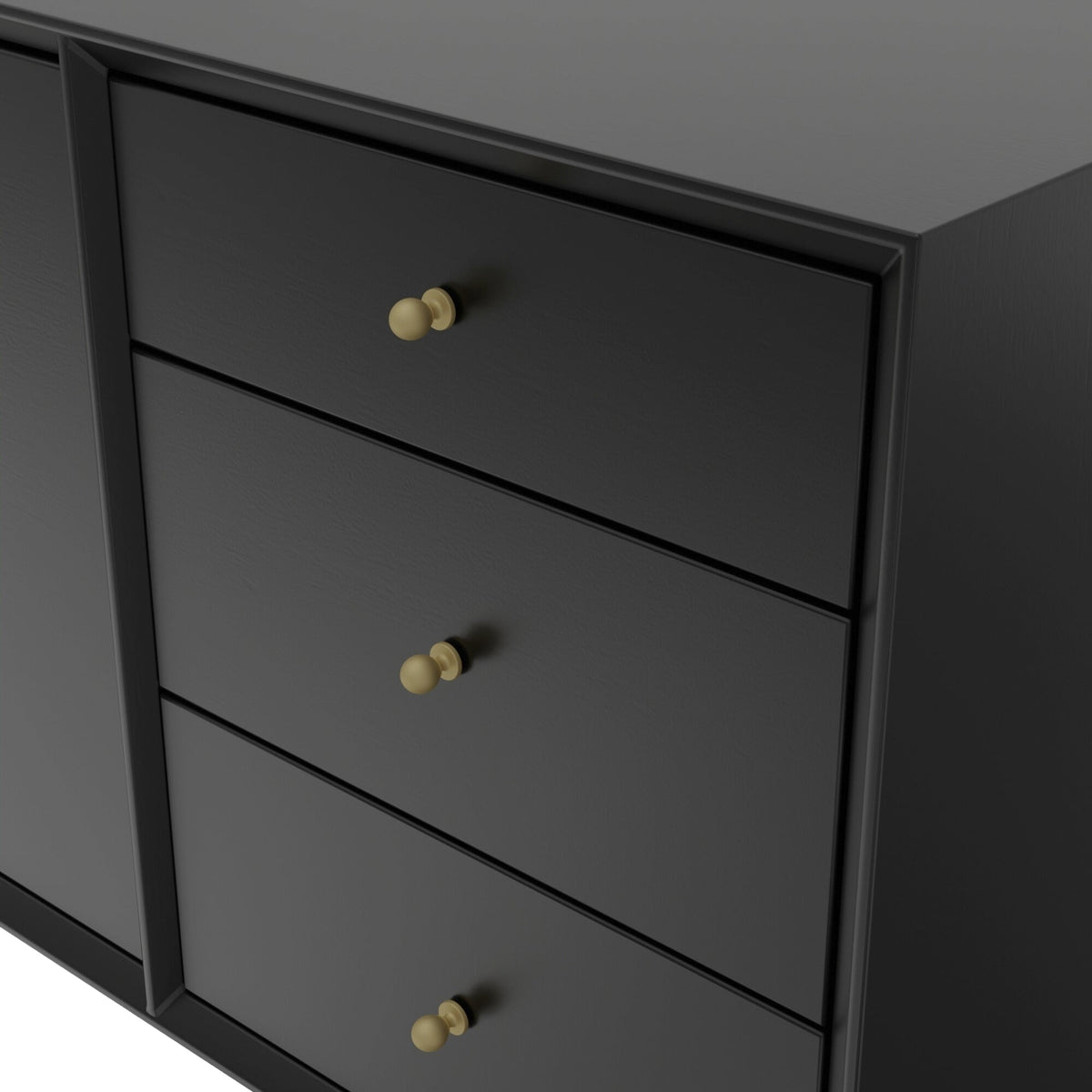 Flynn Mid-Century Modern Sideboard, Matte Black – view 10