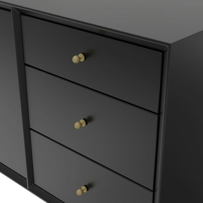 Flynn Mid-Century Modern Sideboard, Matte Black – view 10