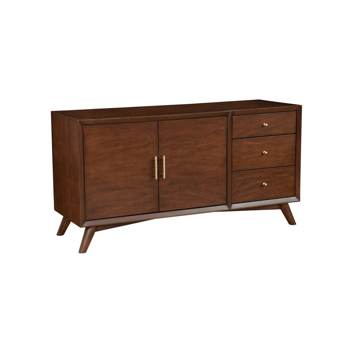 Flynn Mid-Century Modern Sideboard with Drawers, Walnut – view 3