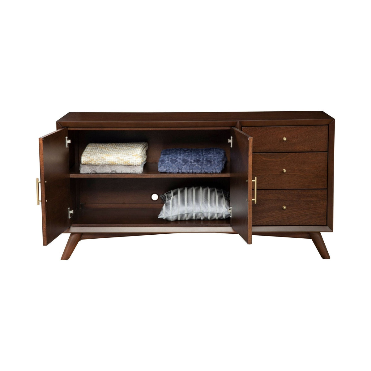 Flynn Mid-Century Modern Sideboard with Drawers, Walnut – view 5