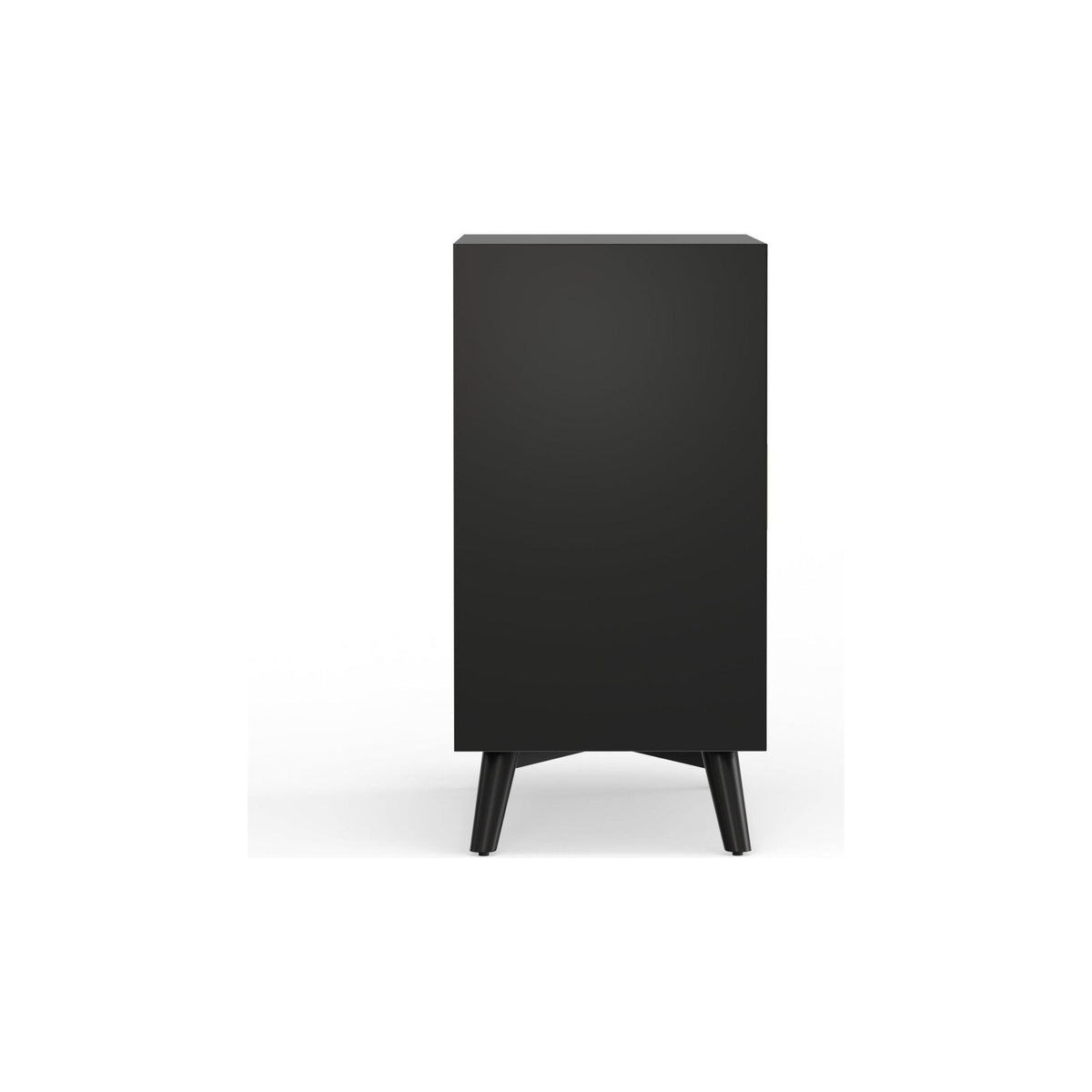 Flynn Small Bar Cabinet with Wine and Stemware Storage, Black – view 8