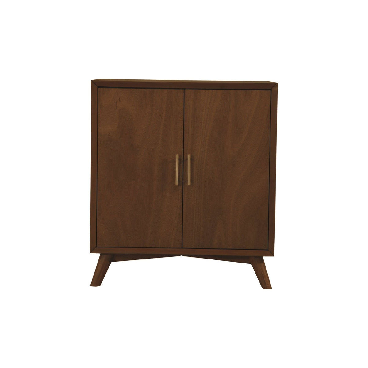 Flynn Small Bar Cabinet with Wine and Stemware Storage, Walnut – view 4