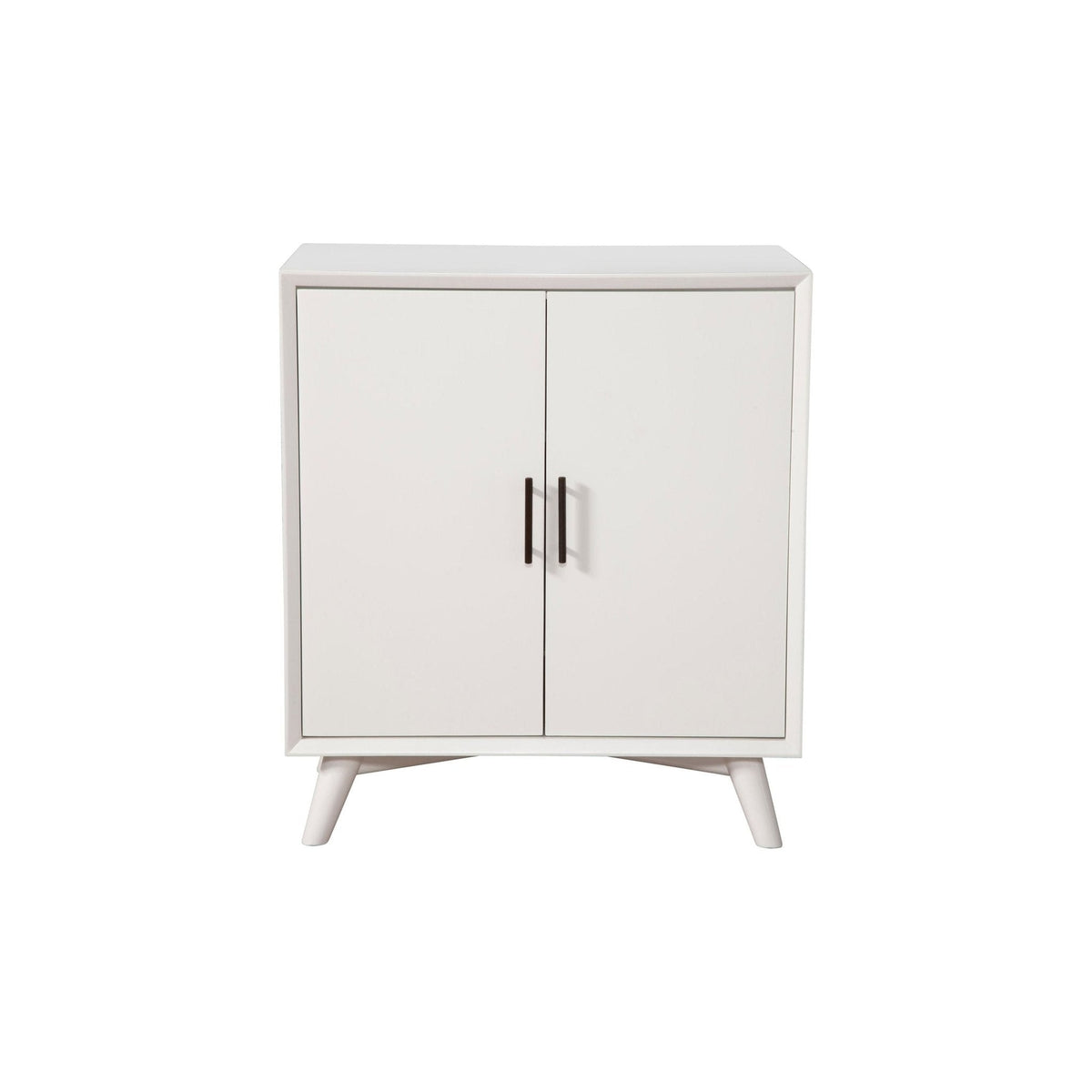Flynn Small Bar Cabinet with Stemware Storage, Matte White – view 6