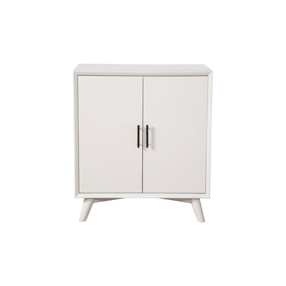 Flynn Small Bar Cabinet with Stemware Storage, Matte White – view 6