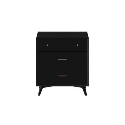 Flynn Compact 5-Drawer Small Chest with Dovetail Drawers, Black – view 2