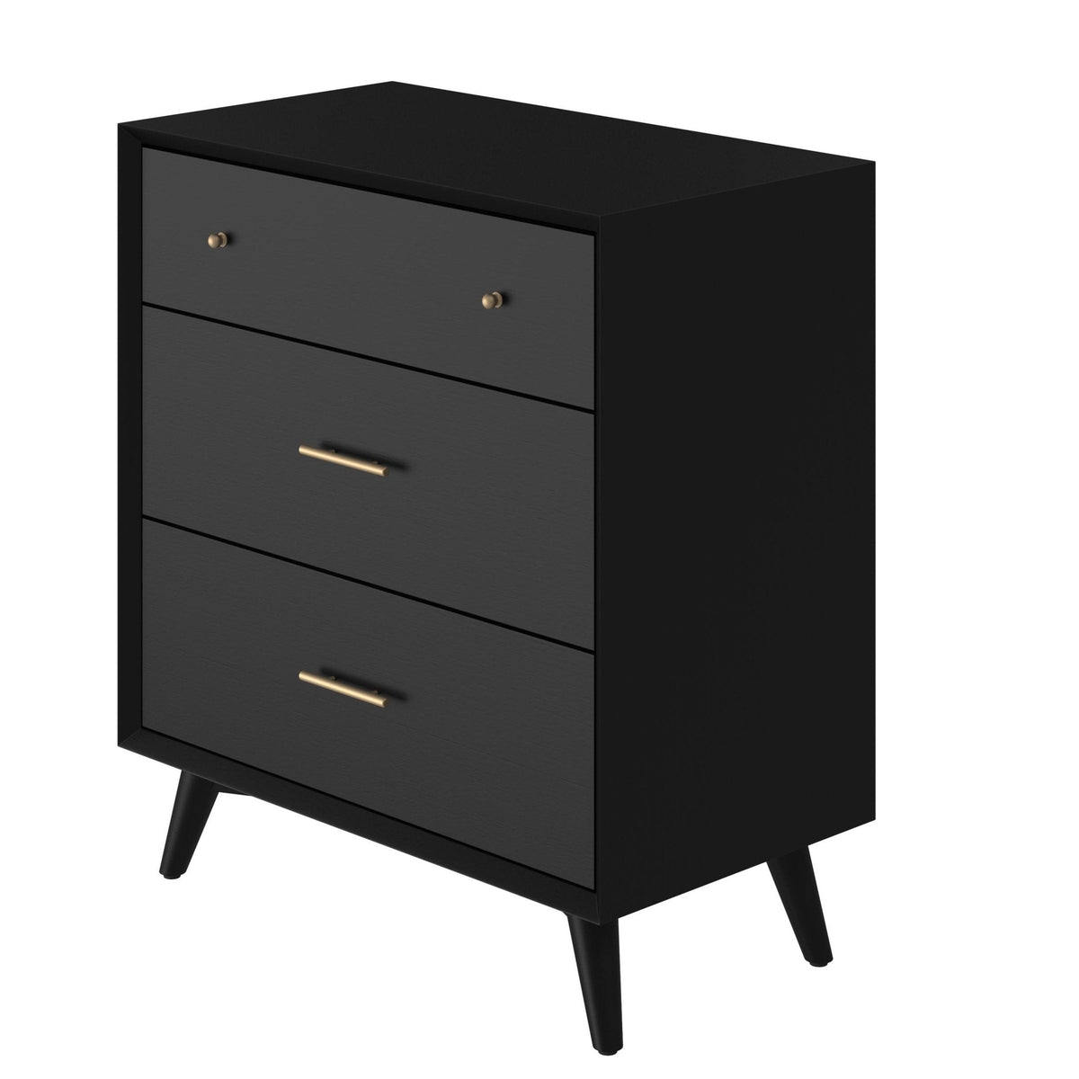 Flynn Compact 5-Drawer Small Chest with Dovetail Drawers, Black – view 8