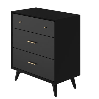 Flynn Compact 5-Drawer Small Chest with Dovetail Drawers, Black – view 8