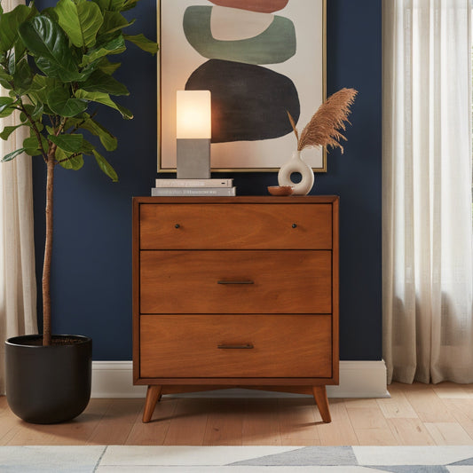 Solid Mahogany Small Chest in Chestnut for Bedrooms