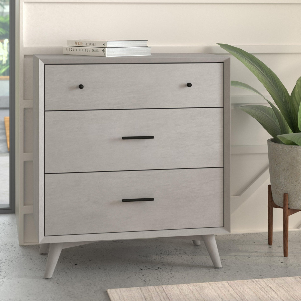 Gray Finish Wood Small Chest - Flynn Collection