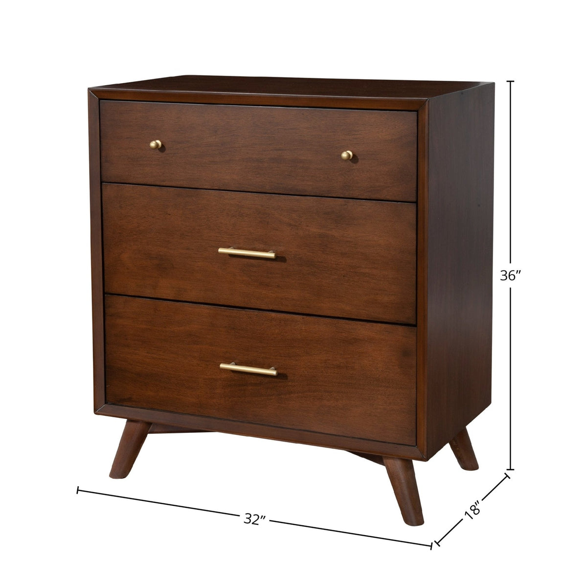 Flynn Small 5-Drawer Chest in Deep Walnut Finish – view 7