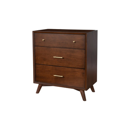 Flynn Small 5-Drawer Chest in Deep Walnut Finish – view 3