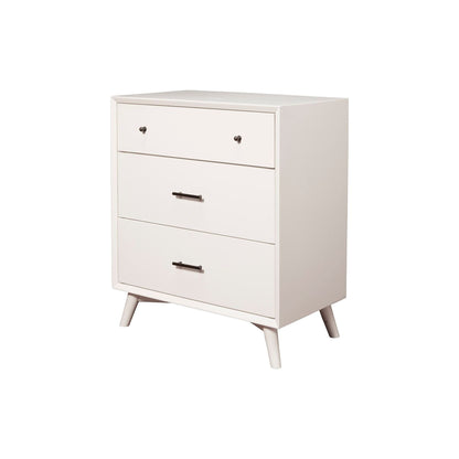 Flynn Small 5-Drawer Accent Chest in Matte White – view 4