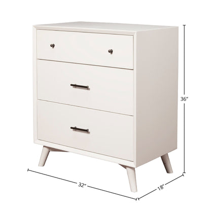 Flynn Small 5-Drawer Accent Chest in Matte White – view 6