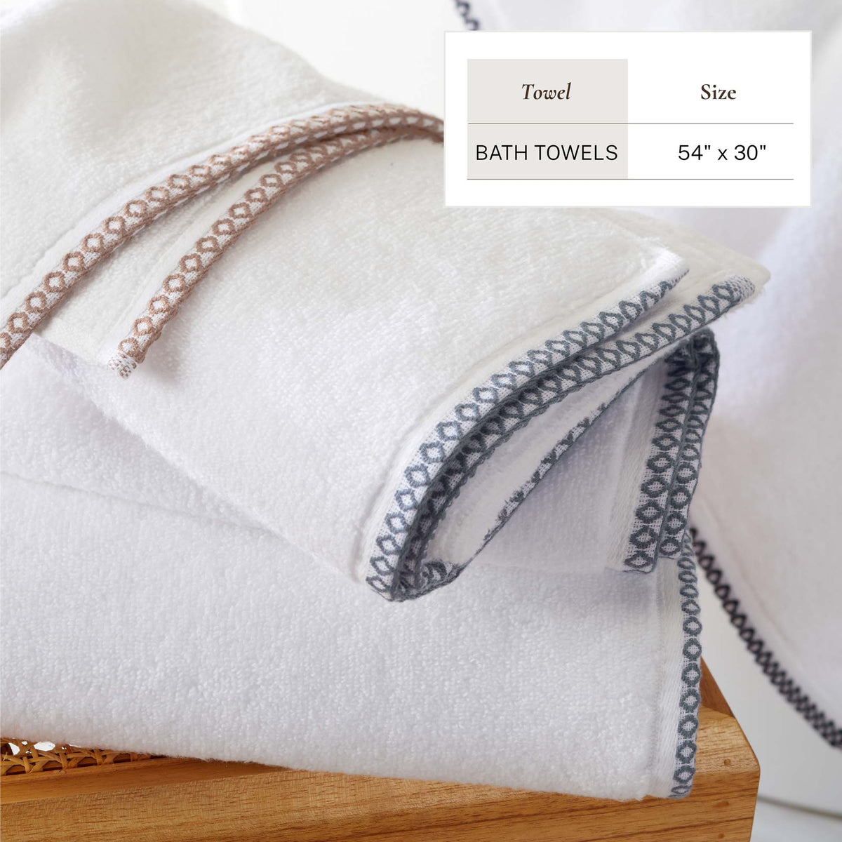 Valery Collection Border-Stitched Cotton 6-Piece Towel Set – view 36