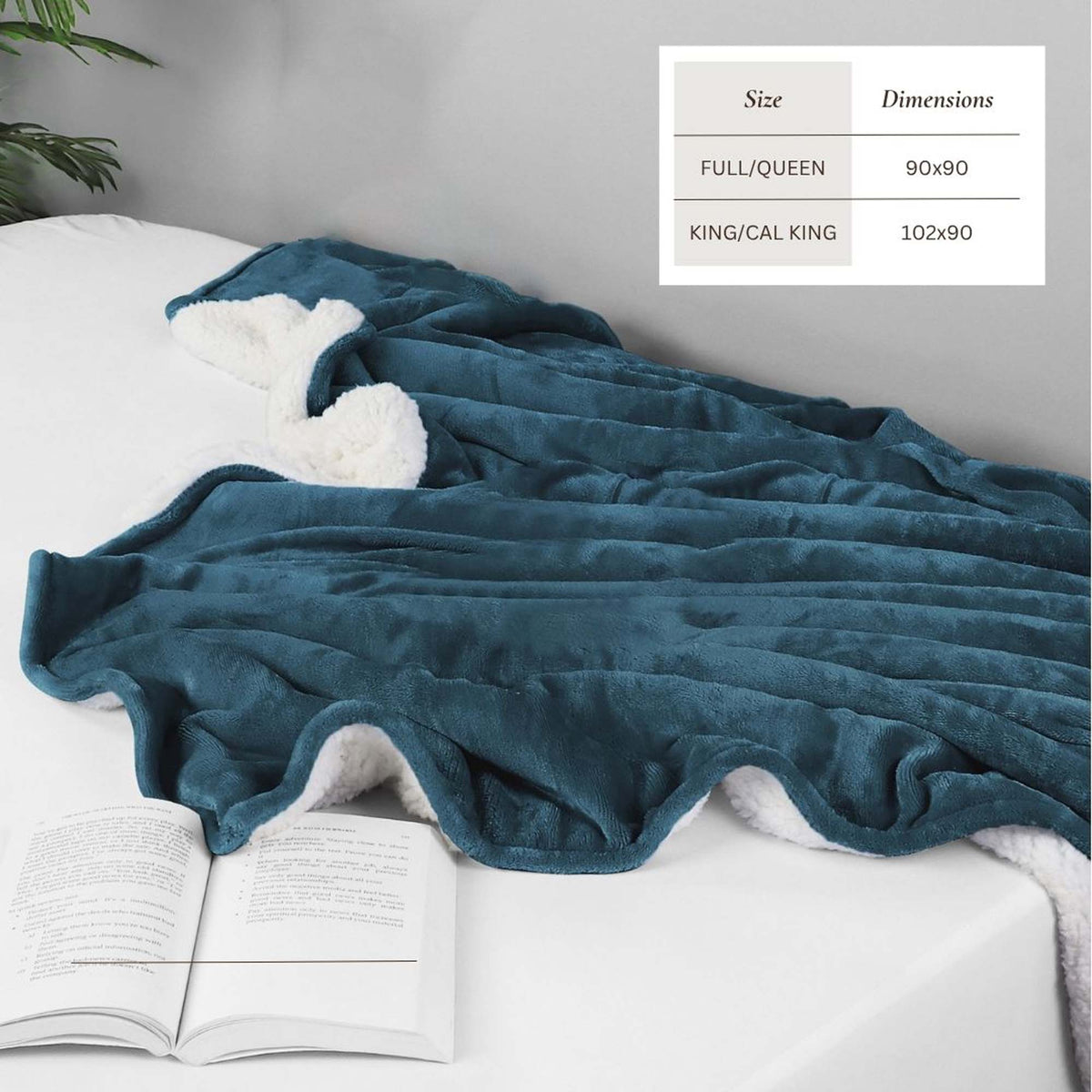 Sherpa Fleece Collection Velvet Plush Sherpa Bed Blanket, Reversible – view 52
