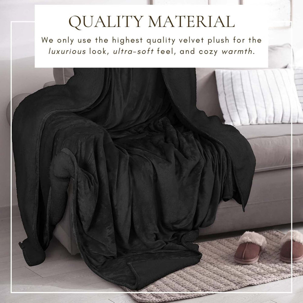 Sherpa Fleece Collection Velvet Plush Sherpa Bed Blanket, Reversible – view 36