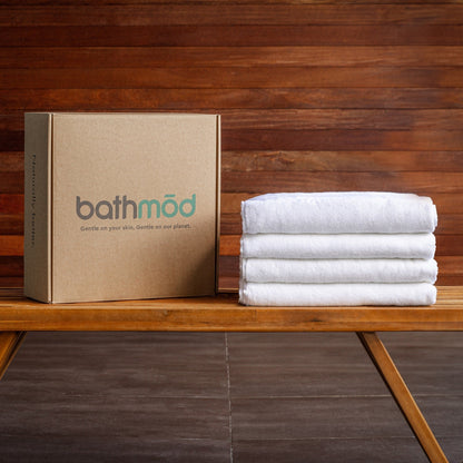 Luxury Organic Cotton Bath Towels, Four Pack, 30 x 56 Inch, GOTS Certified – view 11