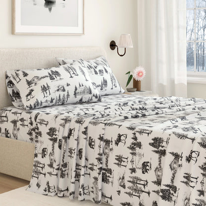 Turkish Cotton Flannel Sheet Set – Lakeview Collection – view 44