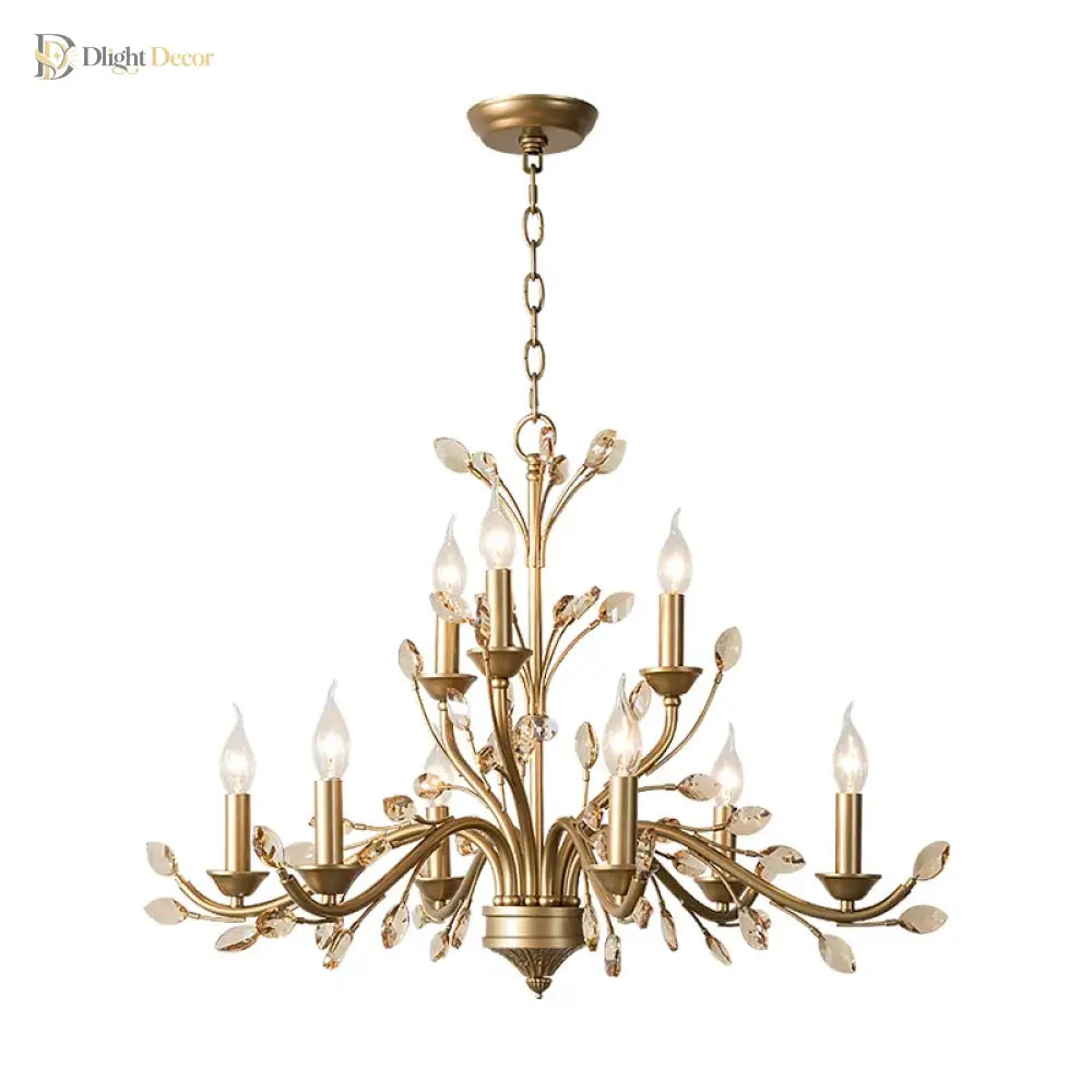 French Branch Crystal Chandelier in Clear or Amber, 5 to 12 Lights – view 6