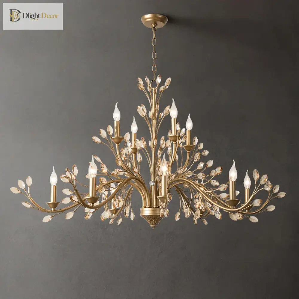 French Branch Crystal Chandelier in Clear or Amber, 5 to 12 Lights – view 3