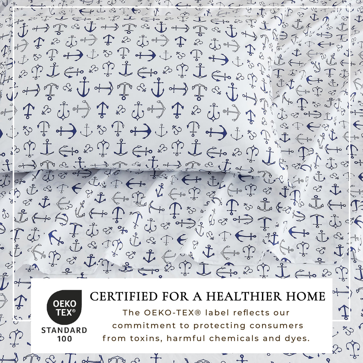 Coastal Printed Microfiber Sheet Set – Newport Collection – view 10