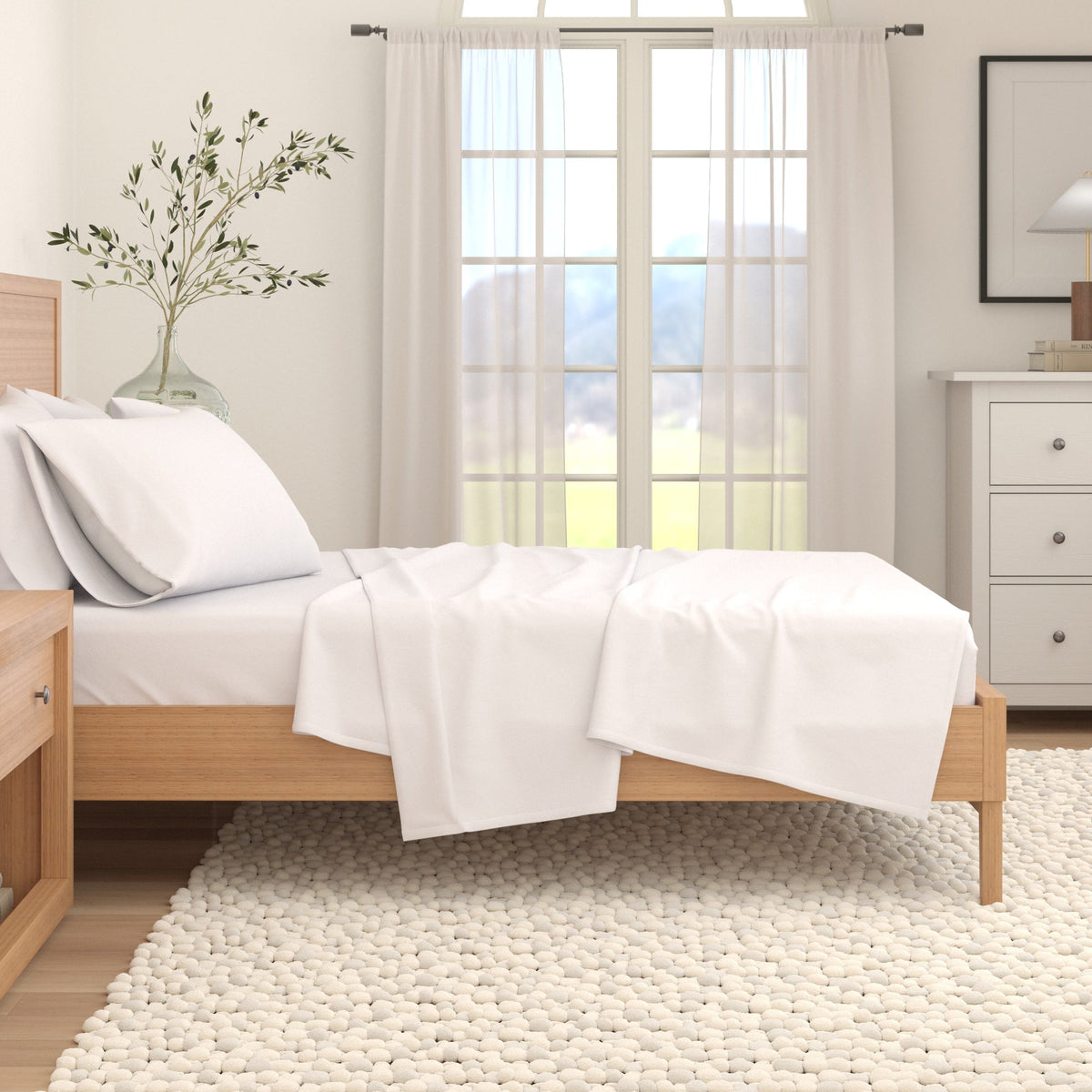 Solid Cotton Flannel Sheet Set – Nordic Collection – view 6