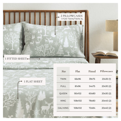 Turkish Cotton Flannel Sheet Set – Lakeview Collection – view 3