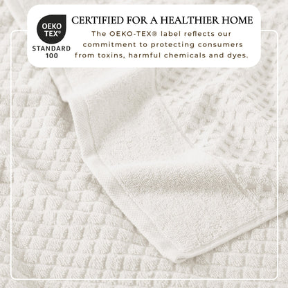 Cotton Diamond Waffle Weave Bath Towel Set – Grayson Collection – view 19