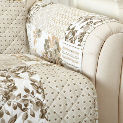 Reversible Patchwork Furniture Protector – Langdon Collection Sofa Cover – view 10