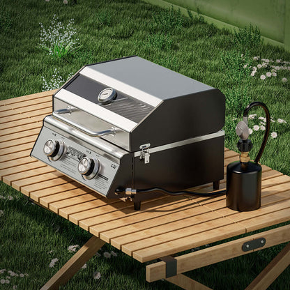 Monument G22 Stainless Steel Portable Tabletop Propane Gas Grill – view 2