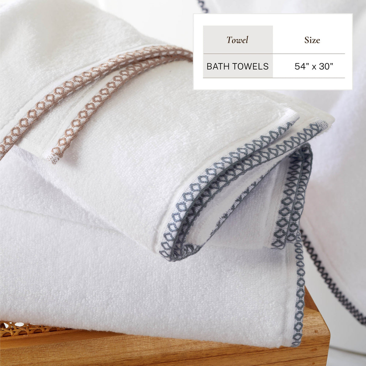 Valery Collection Border-Stitched Cotton 6-Piece Towel Set – view 108