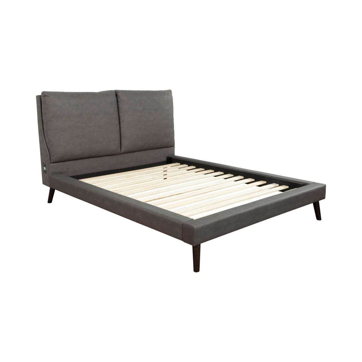 Gabriela Gray Upholstered Platform Bed with USB Ports and Outlets – view 5