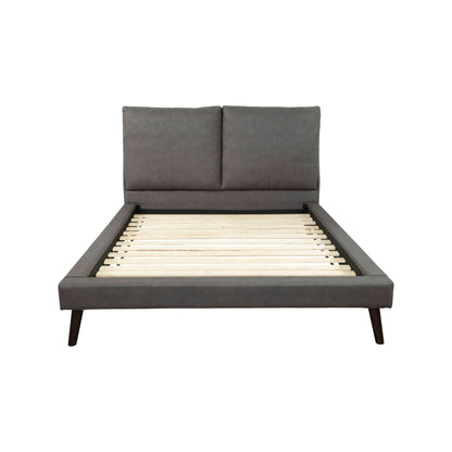 Gabriela Gray Upholstered Platform Bed with USB Ports and Outlets – view 6