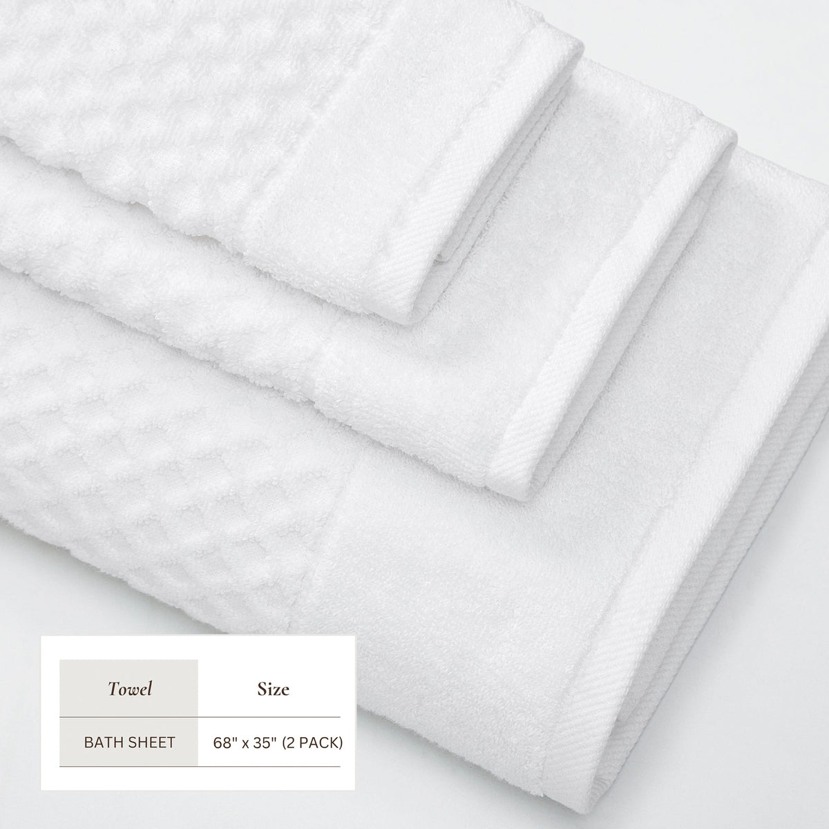 Cotton Diamond Waffle Weave Bath Towel Set – Grayson Collection – view 10