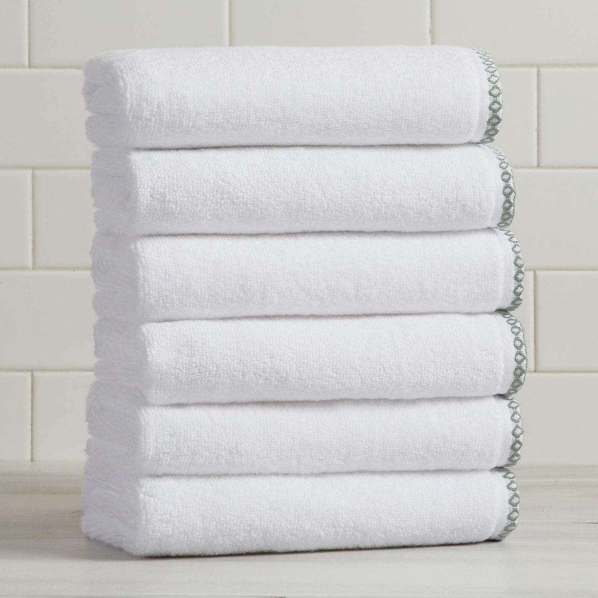 Valery Collection Border-Stitched Cotton 6-Piece Towel Set – view 61