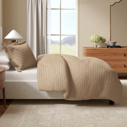 Cotton Honeycomb Waffle Weave Duvet Cover Set – Mattea Collection – view 13