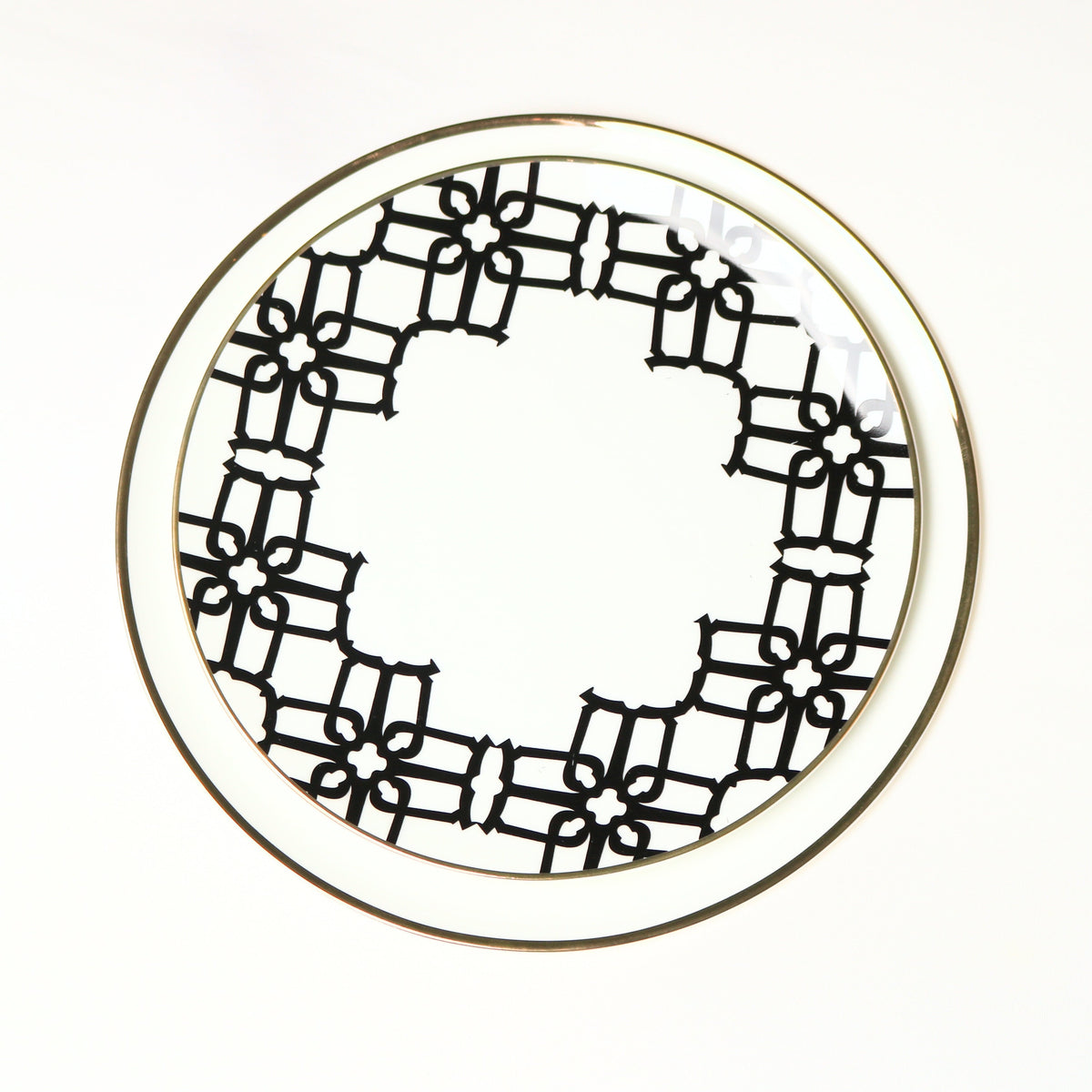 Black and White Geometric Porcelain Accent Plates, Set of 4 – view 3