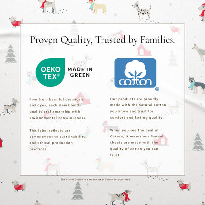 Turkish Cotton Christmas Flannel Sheet Set – Whittaker Collection – view 32