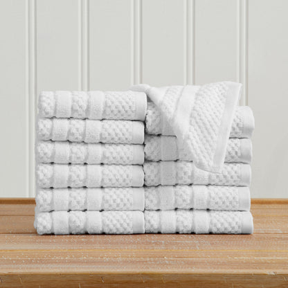 100% Cotton Checkered Jacquard Bath Towel Set – Giuliana Collection – view 15