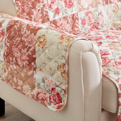 Reversible Floral Patchwork Furniture Protector – Maribel Collection – view 24