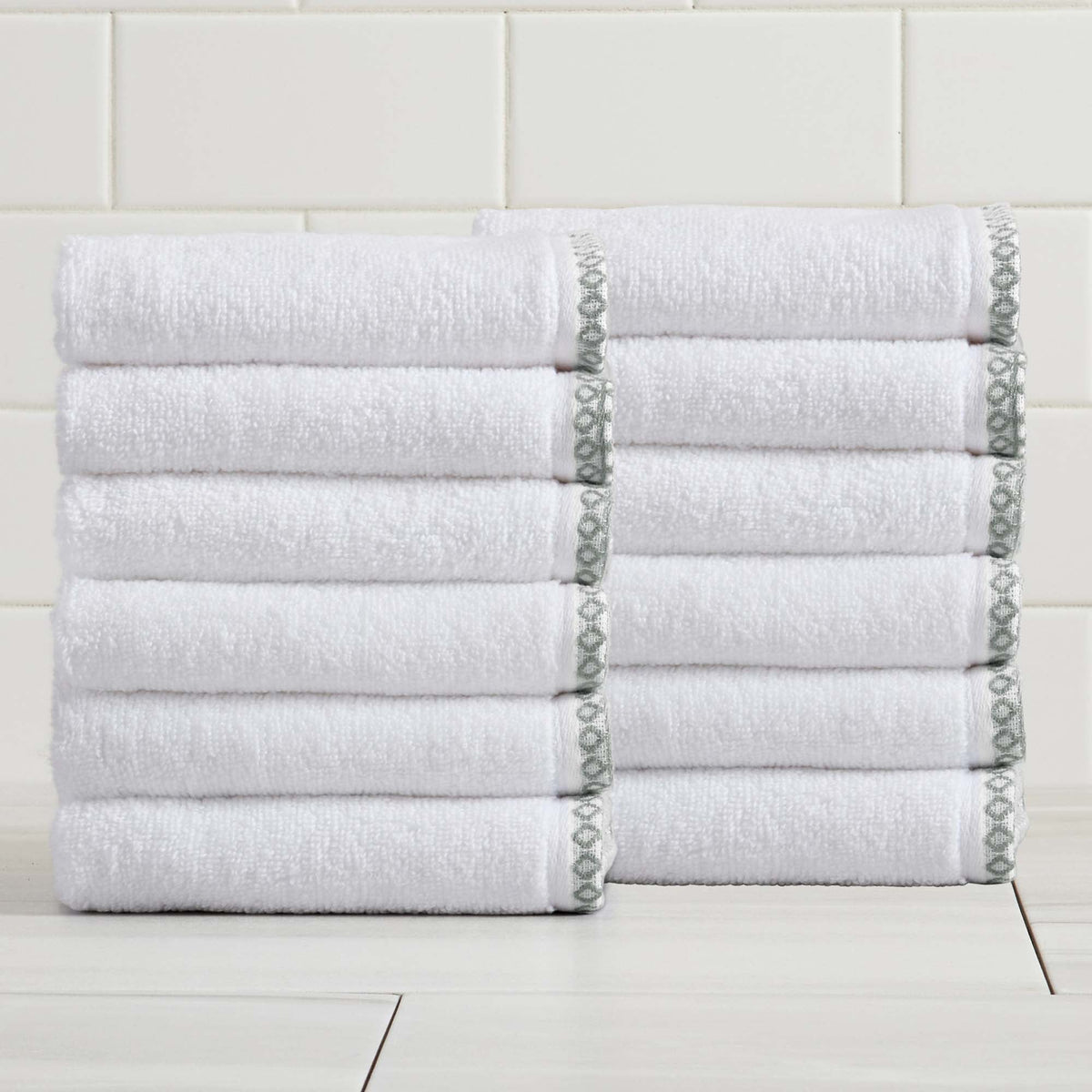 Valery Collection Border-Stitched Cotton 6-Piece Towel Set – view 67